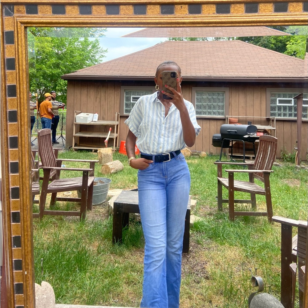 NWT Button down Striped Top